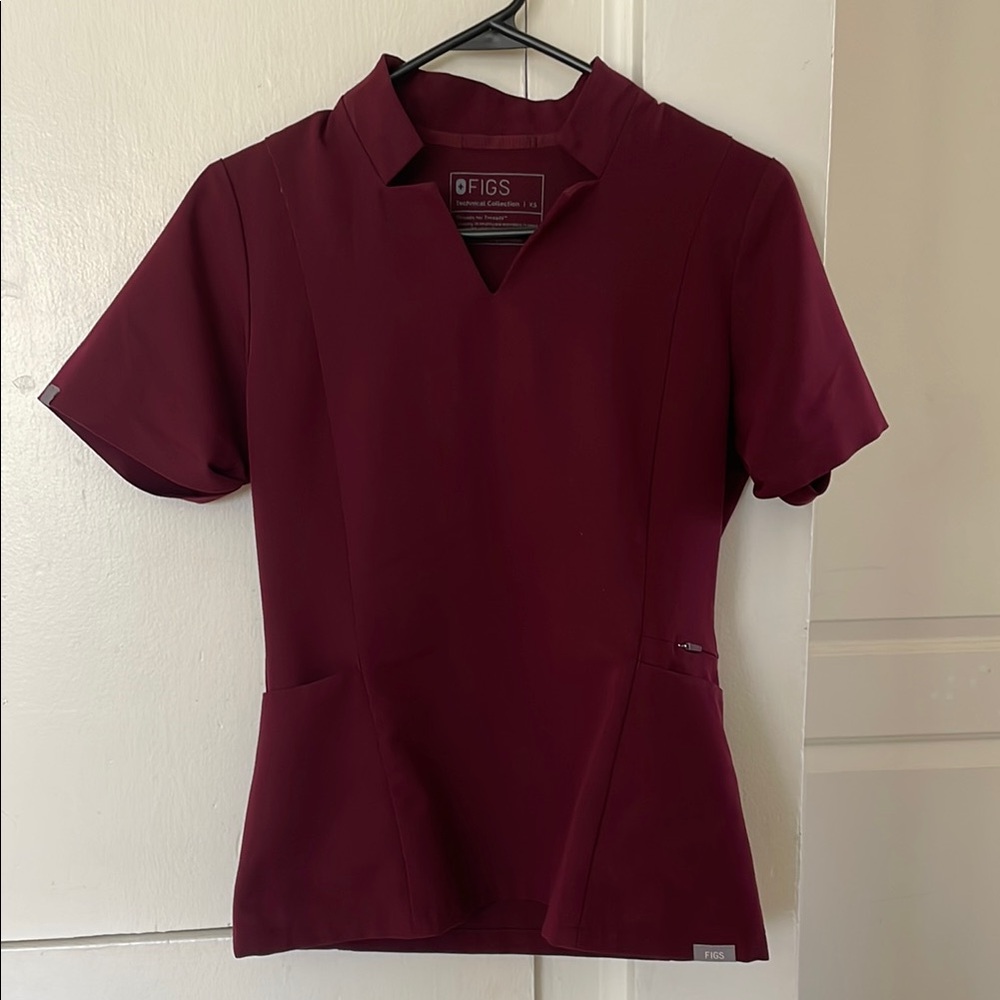 Figs Women's Burgundy Set - Top and Pants
